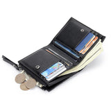 Women Small Wallet Leather Ladies Short Purse High Capacity Sheepskin Money Bag