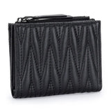 Women Small Wallet Leather Ladies Short Purse High Capacity Sheepskin Money Bag