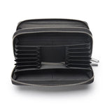 Leather Weave Clutch Bag Long Wallet Lady Cow Leather Women Business Money Bags