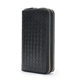 Leather Weave Clutch Bag Long Wallet Lady Cow Leather Women Business Money Bags