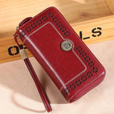 Leather Women Wallet Long Clutch Bag Rfid Blocking Wallet Ladies Wallet