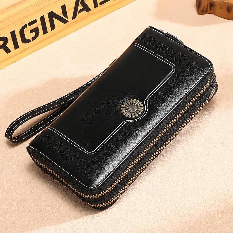 Leather Women Wallet Long Clutch Bag Rfid Blocking Wallet Ladies Wallet