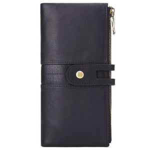 Leather Men Clutch Cellphone Bag Long Wallet Real Leather Wallets