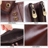 Leather Men Clutch Cellphone Bag Long Wallet Real Leather Wallets