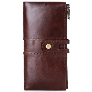 Leather Men Clutch Cellphone Bag Long Wallet Real Leather Wallets