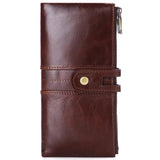 Leather Men Clutch Cellphone Bag Long Wallet Real Leather Wallets