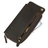 Men Wrist Clutch Bag Large Capacity High Cow Leather