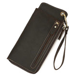 Men Wrist Clutch Bag Large Capacity High Cow Leather