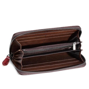 Women Wallets Purses Leather Wristband Flowers Butterfly Long Purse