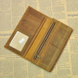 Unisex Leather Long Wallet Business Wallets