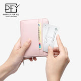 Women's PU Leather High Casual Wallet Large Capacity Mini Solid Multifunctional