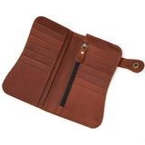 Men Women Leather Clutch Wallet Business Portomonee Purse