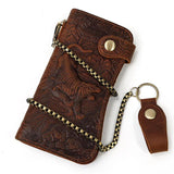 Men Women Leather Clutch Wallet Business Portomonee Purse