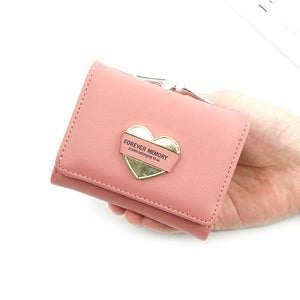 Short Wallets Multi-card Slot Large Capacity Bi-fold Wallet Grey Green Purse