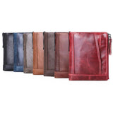 Personalized Women Leather Wallet with Double Zipper