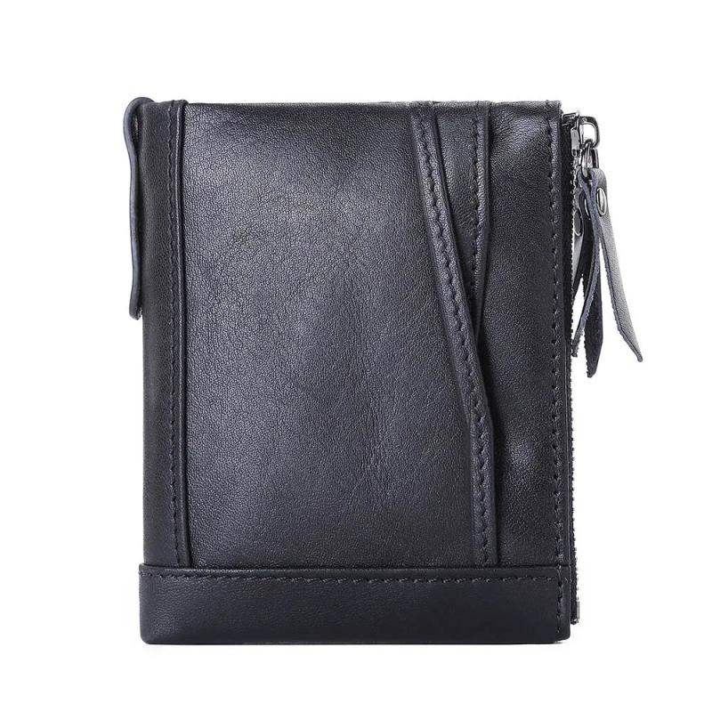 Personalized Women Leather Wallet with Double Zipper