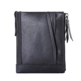 Personalized Women Leather Wallet with Double Zipper