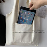 Large Capacity Canvas Shoulder Bag All-Match Casual Handbag