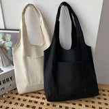 Large Capacity Canvas Shoulder Bag All-Match Casual Handbag