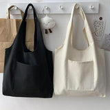 Large Capacity Canvas Shoulder Bag All-Match Casual Handbag