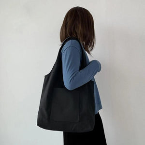 Large Capacity Canvas Shoulder Bag All-Match Casual Handbag
