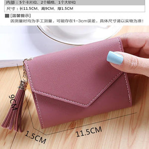 Tassel Short Wallet Women Purse Mini Lovely Wallet Student Clutch Bag