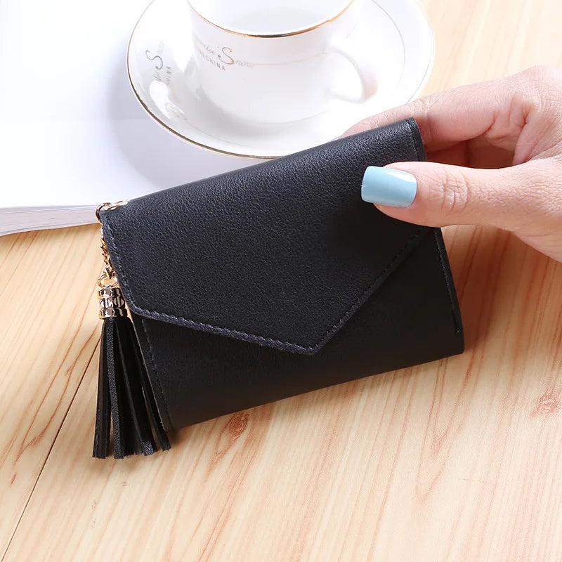 Tassel Short Wallet Women Purse Mini Lovely Wallet Student Clutch Bag