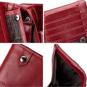 Retro Soft Leather Men and Women Short Wallet RFID Blocking