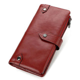 Retro Soft Leather Men and Women Short Wallet RFID Blocking