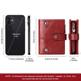 Retro Soft Leather Men and Women Short Wallet RFID Blocking