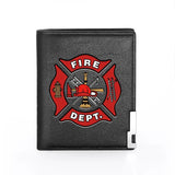 Firefighter Wallet Slim Billfold Credit Card Holder