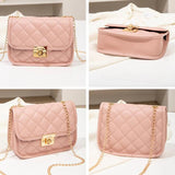 Solid Shoulder Crossbody Bag for Women Leather Female Casual Chest Bag