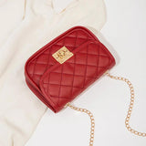 Solid Shoulder Crossbody Bag for Women Leather Female Casual Chest Bag