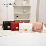Solid Shoulder Crossbody Bag for Women Leather Female Casual Chest Bag