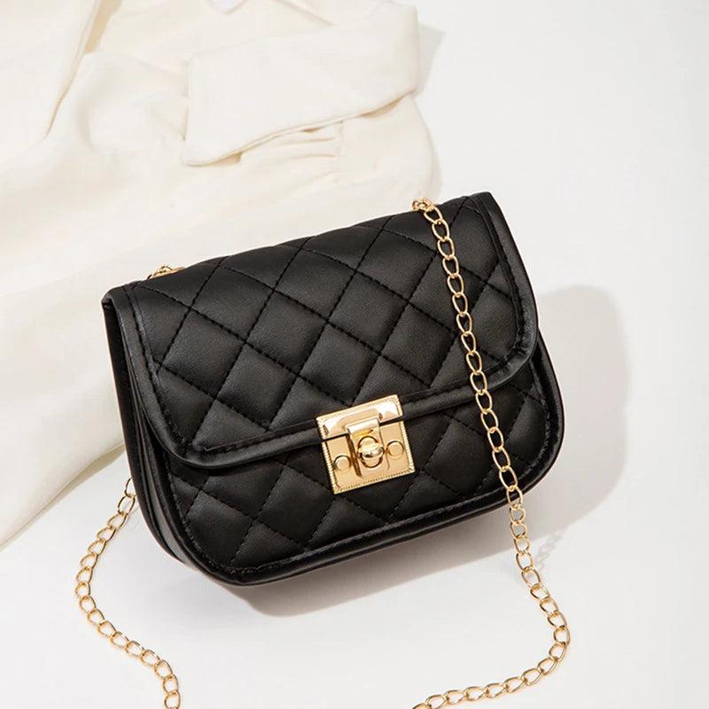 Solid Shoulder Crossbody Bag for Women Leather Female Casual Chest Bag