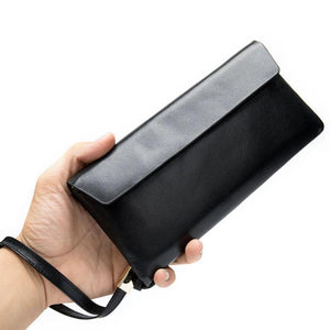Leather Clutch Purse Women's Long Wallet Thin Purses Female Money Hand Bag