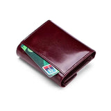 High Oil Waxing Leather Women's Wallet Cowhide Female Wallets Sales