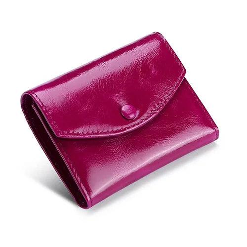 High Oil Waxing Leather Women's Wallet Cowhide Female Wallets Sales