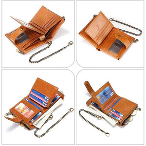 RFID Blocking Bifold Wallet with Zipper, Soft & Slim