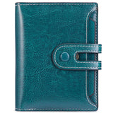 Women Wallet Leather Retro Oil Wax Cowhide Girls Wallet Short Zipper