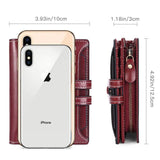Women Wallet Leather Retro Oil Wax Cowhide Girls Wallet Short Zipper