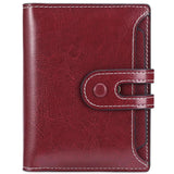 Women Wallet Leather Retro Oil Wax Cowhide Girls Wallet Short Zipper