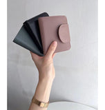 Sheepskin Leather Purse with Key Holder - Women's Wallet Case