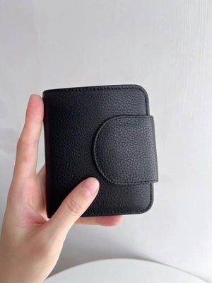 Sheepskin Leather Purse with Key Holder - Women's Wallet Case