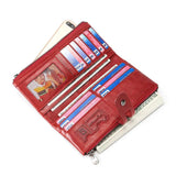 Women's RFID Leather Clutch Wallet for Phone/Cards