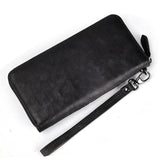 Long Leather Flower Clutch Wallets for Men Women