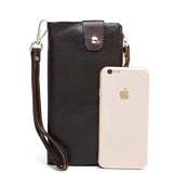 Genuine Leather Clutch Wallet Business Large Capacity Zipper Pocket