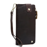 Genuine Leather Clutch Wallet Business Large Capacity Zipper Pocket