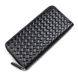 Men Women Wallets Leather Top Cow Leather Short money clip Woven Wallet