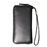 Men Leather Clutch Bag Large Capacity Male Wallets Cell Phone Pocket